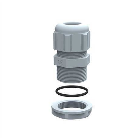 098001 Presse étoupe plastique M16 Legrand - câble diamètre 4 à 8mm - Gris RAL 7001 - Filetage ISO - Étanche IP68