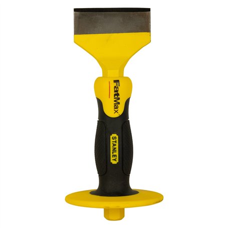 STANLEY 4-18-327 Ciseau À Brique 75 Mm - Gamme FATMAX - Acier Chrome Vanadium - Tète Parabolique- Poignée Bi Matière Pour Plus D