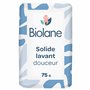 BIOLANE - Solide Lavant Douceur - Bain Bébé - 95% d'Origine Naturelle -75g - Corps et Cheveux - Sans savon - Fabriqué en France