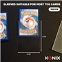 Protege-cartes - KONIX - Premium Sleeves - 100 pochettes - Compatible Magic The Gathering, Pokémon - Transparent