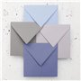 Clairefontaine 55728C - Paquet de 20 Enveloppes Gommées - Format Carré (14x14cm) - 120g/m² - Coloris Bleu Lavande - Invitation E