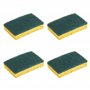 Spontex - Gratte-Eponge Eclats Minéraux - Vaisselle Grattantes Vertes Avec Minéraux De Silice - 1 X 4 Éponges