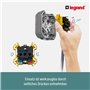 LEGRAND, Plexo New 069806L Interrupteur double pour pièces humides/double bouton-poussoir + bouton-poussoir et contact inverseur