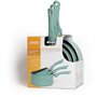 Set de 3 casseroles - LIVOO - MEN125VS - Aluminium revetement antiadhésif - Ø 16 - 18 - 20 cm - Epaisseur 2,5 mm - Manche de 16