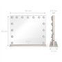 Miroir de maquillage - LIVOO - DOS207 - 56 x 44 cm - 15 LEDs - 3 modes lumineux