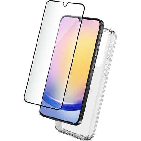 Pack 2 en 1 Coque Samsung Galaxy A26 Souple Transparente + Protège écran 2.5D + SmartFrame™ - Certifié GRS Bigben