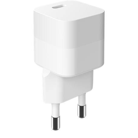 Chargeur USB C 30W Power Delivery GaN Blanc - Origine France Garantie Bigben
