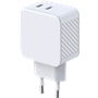 Chargeur 2 USB C 45W Power Delivery GaN Blanc Bigben