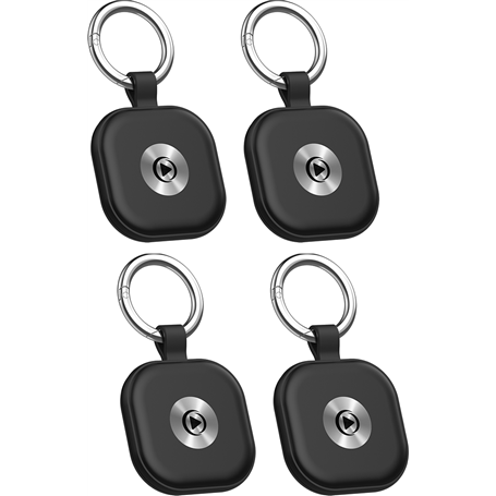 Pack de 4 Smart Trackers d'objet iOS Bluetooth® Track&Find Format porte-clés Noir Force Play