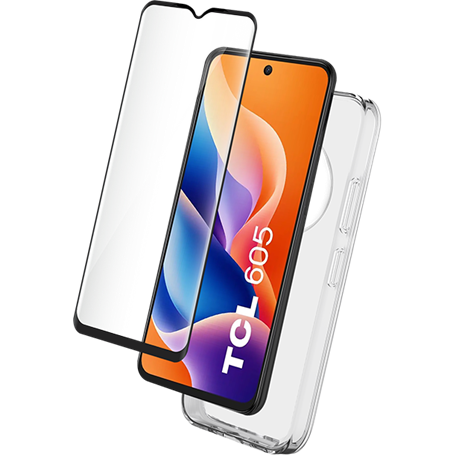 Pack 2 en 1 Coque TCL 605 5G / 60 SE Souple Transparente + Protège écran 2.5D + SmartFrame™ - Certifié GRS Bigben