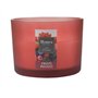 Homéa, Bougie Verrine 3 Mèches D11 x 8 cm Essentiel Parfum Fruits Rouges