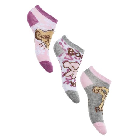 Sun City Trois Paires De Chaussettes Filles Roi Lion Dessin Animé En Coton