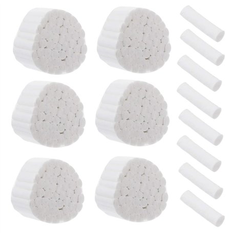 Scicalife 1000Pcs Rouleaux de Coton Dentaire Haute Absorbante Boule de Coton Roulée Tampons de Coton Bouchons de Nez pour Enfant