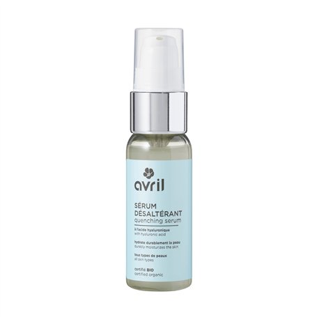 Avril - Sérum Désaltérant Bio - Acide Hyaluronique - Hydratation Durable de la Peau - Tous Types de Peaux - 99% d'Origine Nature