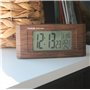 Réveil Radio-Piloté Imitation Bois avec Écran Rétro-éclairé