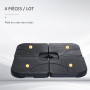 Outsunny Lot de 4 Pied de Parasol Poids de lestage carré avec poignée pour Parasol A remplir d'eau jusqu'à 60 kg ou de Sable jus