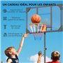 AIYAPLAY Panier de Basket pour Enfants, Hauteur réglable de 210-260 cm, Panier de Basket extérieur et intérieur avec Roues, Base
