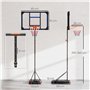 AIYAPLAY Panier de Basket pour Enfants, Hauteur réglable de 210-260 cm, Panier de Basket extérieur et intérieur avec Roues, Base