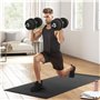 HOMCOM Ensemble d'haltères courtes total 25 kg - dumbbell paires - poids réglable - barres incluses - entraînement musculaire &