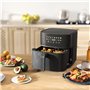 HOMCOM Friteuse à air friteuse sans huile 8 L air fryer 1700 W 8 programmes, circulation d'air chaud à 360°, écran tactile LED,