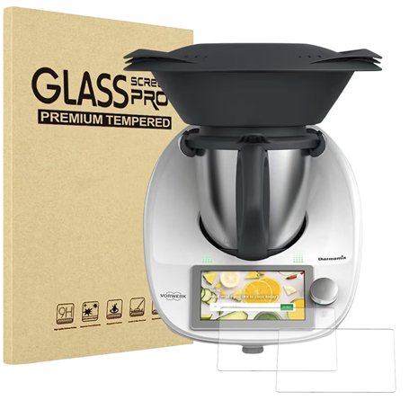 PHONILLICO Verre Trempé pour Vorwerk Thermomix TM6 [Pack de 2] Film Protection Ecran Resistant Vitre Protecteur Anti Rayure