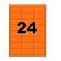 1200 Étiquettes fluo orange 63.5 x 33.9 = 50 feuilles A4 de 24 étiquettes autocollante papier fluo fluorescent orange néon orang