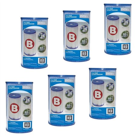 Intex 59905 Boîte de 6 Cartouches de Filtration pour Piscine Type B