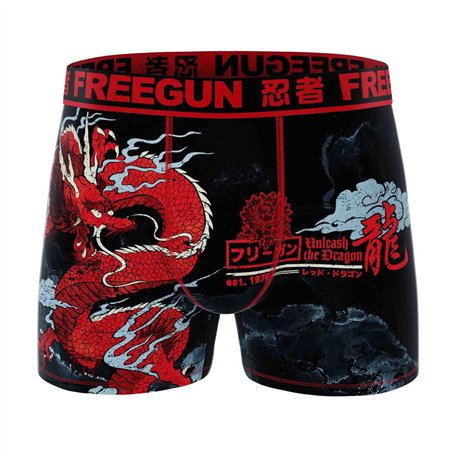 FREEGUN Boxer Homme Microfibre Dragon (M