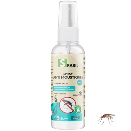 Anti Moustique Tropical En Spray 100 Ml. Eucalyptus Et Citriodiol Protection 6h. Produit Contre Les Piqures De Moustiques Effica