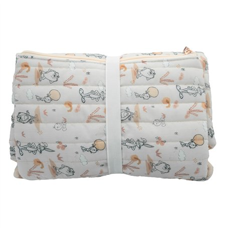 Looney Tunes Tapis À Langer Nomade Bébé Enfant 70×50 cm – Pochettes Rangement Zippées Intégrées – Éponge Confort