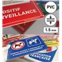 AUA SIGNALETIQUE - Panneau Prépercé (4 Trous) avec Angles arrondis - PVC Rigide 1.5 mm - (300 x 210 mm, Stationnement Interdit F