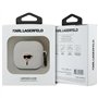 CG Mobile Karl Lagerfeld Étui en silicone 3D NFT pour AirPods 4 (blanc)