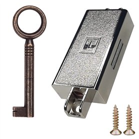 cyclingcolors Serrure espagnolette clé rond bruni remplacement meuble buffet ancien décoration rustique armoire vintage