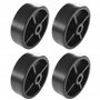 cyclingcolors 4x Roulette plastique rigide noir 45mm universelle galet poulie roue rouleau meuble porte coulissante tiroir lit p