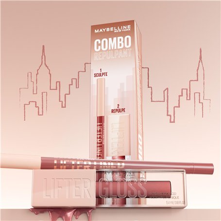 Maybelline New York - Coffret Combo Repulpant Lifter - Liner Big Lift + Gloss Moon - Lèvres Repulpées