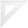 Graph'it - Equerre Plastique Transparente Graduée 30 cm - 45 Degrés - Outil de Dessin Scolaire et Professionnel - Double Bordure