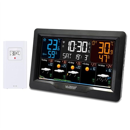 La Crosse Technology - SW403 Station Météo J+4 avec connexion Wifi et écran coloré - Noir