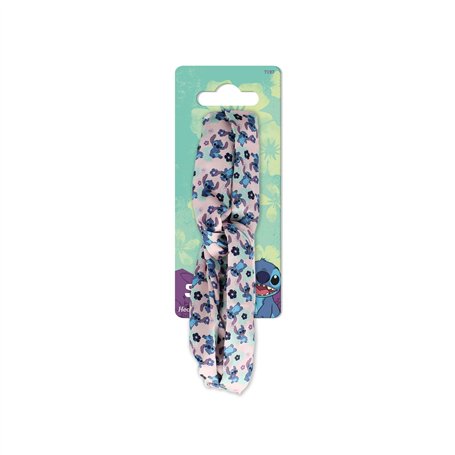 DISNEY STITCH - Bandeau Cheveux Effet Satin Imprimé Lilo & Stitch - Respect Fibre Capillaire - Accessoires de Coiffure Mode Fill