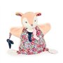 DOUDOU ET COMPAGNIE – BOH’AIME FAON Doudou Marionnette – Peluche Douce en Forme de Faon – Design Fleuri – Idéal pour Jeux d’Évei