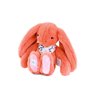 DOUDOU ET COMPAGNIE - Lapin Fleurette Terracotta 25 cm – Peluche Bébé Mixte Ultra Douce avec Foulard Fleuri – Doudou Naissance C