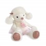 HISTOIRE D'OURS - Collection Les Petits Twist - Peluche Chien Caniche Roxane - Doudou Paillettes Blanc 25 cm - Cadeau Naissance 