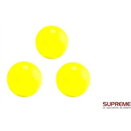 Balles Baby Foot Liège Jaune Fluo (par 3)