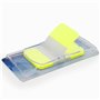 Marque-pages plastifiés repositionnables 40 feuilles 45 x 25mm (jaune)