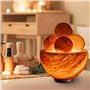 Lampe de Sel Bol avec 4 Boules Massage - Sculptée à la main -Ampoule et Câble Fournis - Décoration Relaxante-Purification d'Air 