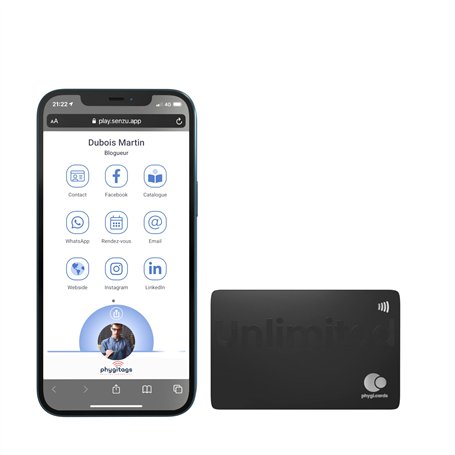 Phygi.cards – Carte NFC & QR Code - Fiche Contact