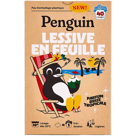 Penguin Lessive en feuilles – Format pré-dosé