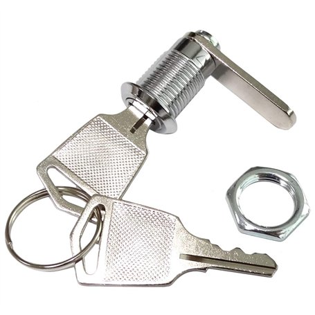 AERZETIX - C43603 - Serrure à Came Batteuse - à Clé Plate - pour Meuble Boîtier Boîte aux Lettres - Ø12mm