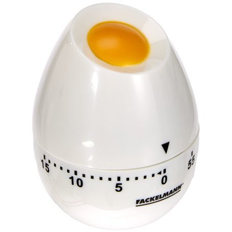 Fackelmann 41919 Funny Kitchen Minuteur Plastique Blanc/Jaune 8 x 6