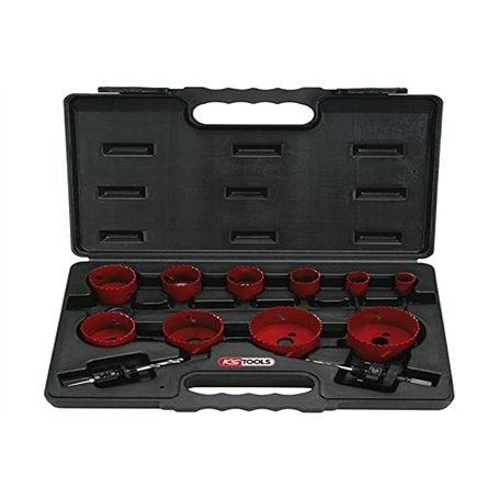 KS Tools - 129.5545 - Coffret de 10 Scies Cloches Ø19-67mm - Scie cloche idéale pour les métaux durs - Coffret embout visseuse 1
