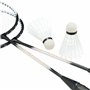 Relaxdays Set de Badminton avec Sac, 10 Volants Solides, Raquettes pour Enfants/Adultes, HxL 66 x 20 cm, Blanc/Noir